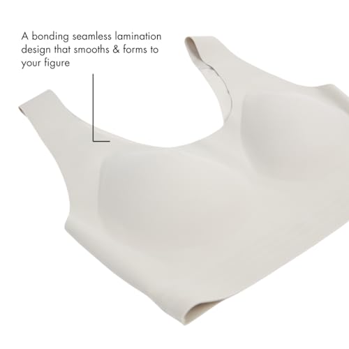 Image of Floatley to The T-Shirt Scoop Neck Bra for Women, Silky Comfort Wirefree Seamless Grip Band Pullover Bra with Removable Pads