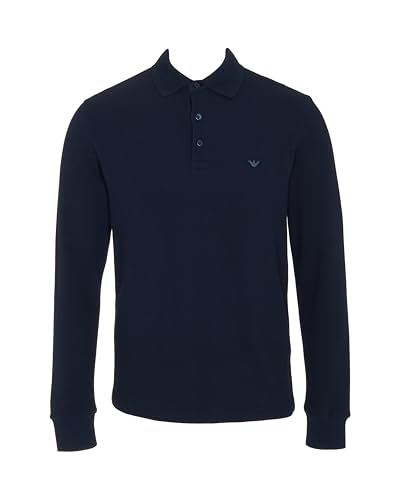 Emporio Armani Sweatshirt Piquet Polo pour Homme (1 pièce), Bleu, M