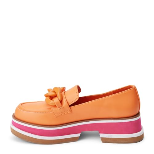 Image of Coconuts by Matisse Womens Madison Platform Slip On Loafers Casual - Orange