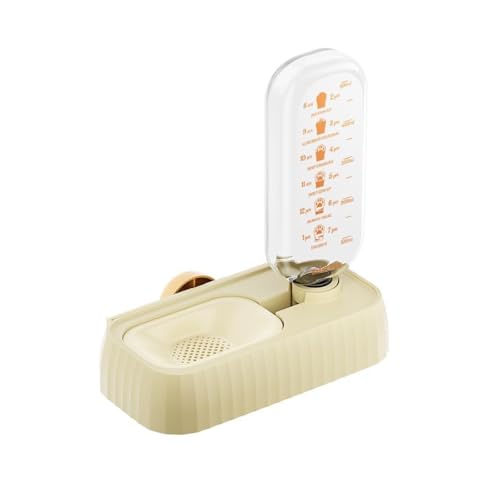 Distributeur d'eau pour Animaux pour Cage, Bol d'alimentation Automatique Suspendu pour Petits Chiens, Chiots, Chats, Lapins, Petits Animaux (Beige, 520ml d'eau)