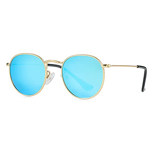 Image of Kids Polarized Sunglasses Classic Metal Frame for Baby Boys Girls Age 0-18, Three Sizes, 100% UV Protection