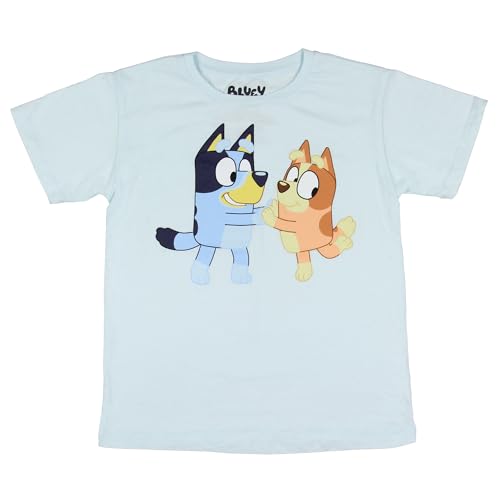 Bluey Girl's Dancing Bluey and Bingo Kids Graphic Tee Crewneck Short Sleeve T-Shirt