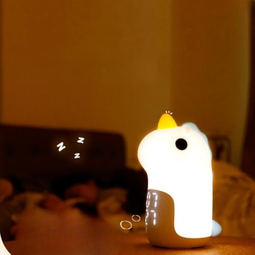 RAKSONIC テーブルランプ 授乳ライト 目覚まし時計 間接照明 常夜灯 ルームライト 充電式LEDランプ 可愛い 保育園用 睡眠のお 寝室 リビングルーム用 子供 男の子 女の子贈り物(ブルー)