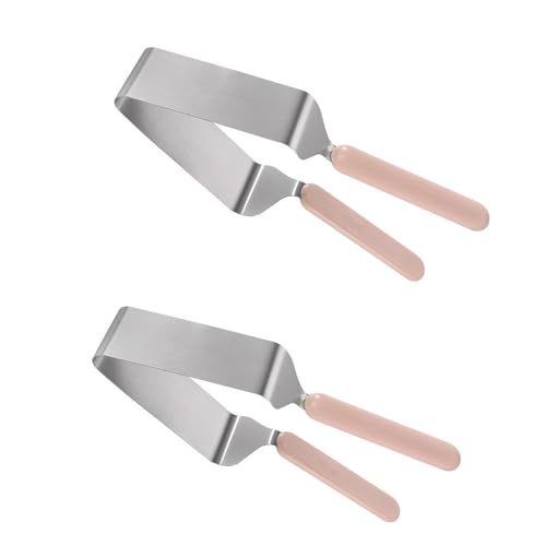 JHXhhthongtong 2 Stück Tortenschneider Kuchenheber, Kuchenschneider Edelstahl Kuchenklemme Verstellbarer Tortenschneider Zange Metall Tortenteiler mit Doppelgriff Edelstahl poliert Spülmaschinenfest