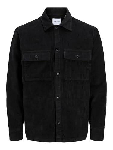 JACK & JONES Jjeperfect Corduroy Overshirt Ls Sn, Black, S
