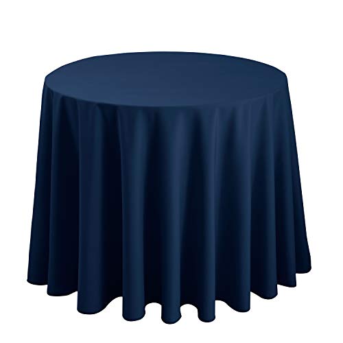 Nappe ronde 305 cm bleu marine en polyester imperméable Hiasan - 2