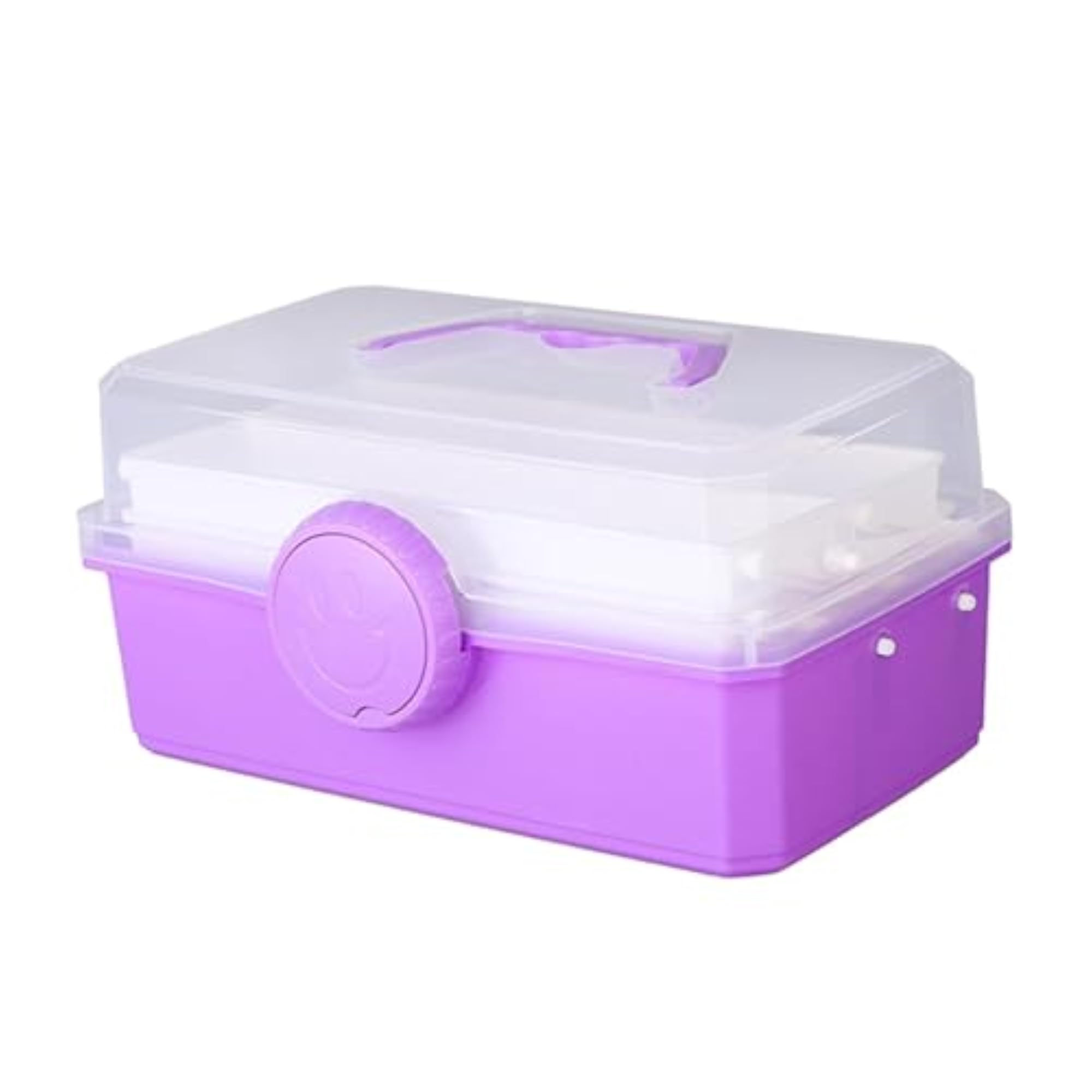 Three Tier Desk Organizer for Hair Clips, Purple