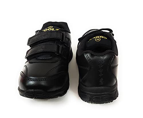 Image of Coolz Unisex Black Formal Uniform School Shoes for Boys and Girls Prime Vel