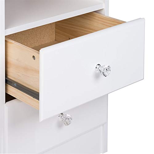 Home Square 4-Piece Set With 2 Nightstands Double Dresser & 6-Drawer Tall Chest #TOP4