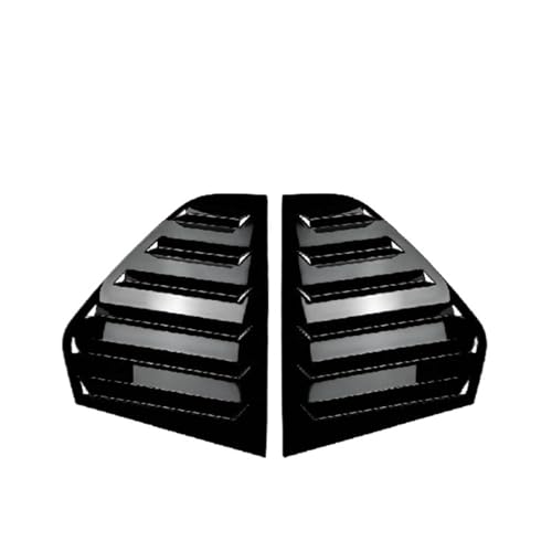 Persiennes de fenêtre latérale arrière Golf MK8 protection et look glossy black 2 pièces