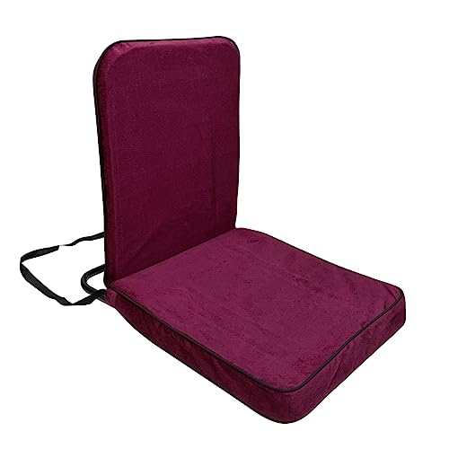 Kawachi Back Support Portable Relaxing Folding Yoga Meditation Floor Chair Fixed AngleI113 V-Maroon