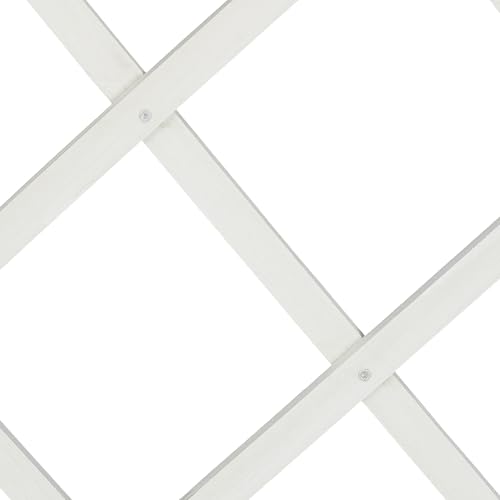 Relaxdays Rankgitter ausziehbar, 3er Set, 180x90 cm, Holz, Rankhilfe Kletterpflanzen, Holzgitter Wand, Spalier, weiß