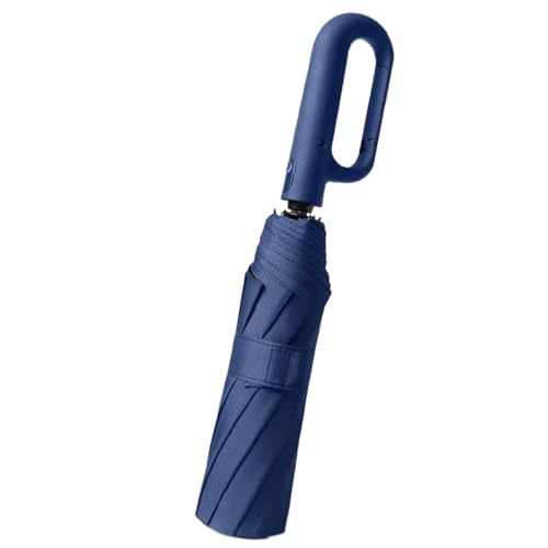 Paraguas De Viaje A Prueba De Viento, Paraguas Plegable Compacto, Sombrilla Para Mujer, Sombrilla Para Lluvia Y Sol Con Protección UV | Mango De Mosquetón Gancho Totalmente Automático | Portátil Grues