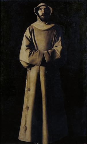 Tableaux Graffiti Art Mural d'après Zurbaran poster de Saint François d'Assise 60x90cm