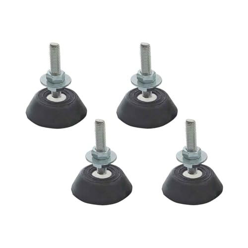 CAEXVEN Kit 4 Silent Blocks Industriales 600KG | Soportes Aire Acondicionado M10 Alta Resistencia | Amortiguadores Reforzados 150KG/Unidad | Base Antivibración Profesional SG60