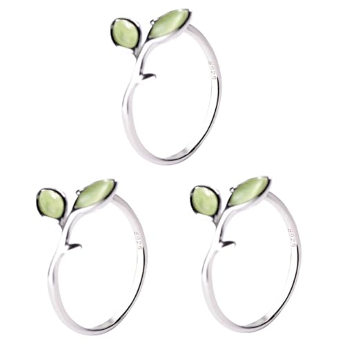 Bague ajustable chic et élégante en lot de 3 pièces pour femme
