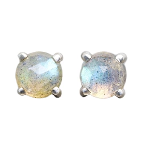 Boucles d'oreilles labradorite argent 925 pour femme bijoux minimalistes