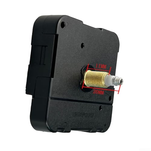 Desiumite Quarzwerk mit hohem Drehmoment, Ersatzteil für große Uhren-Reparatur mit verstellbaren Schaftlängen und Montagezubehör für Heimwanduhren (20, Gewinde 11 mm)