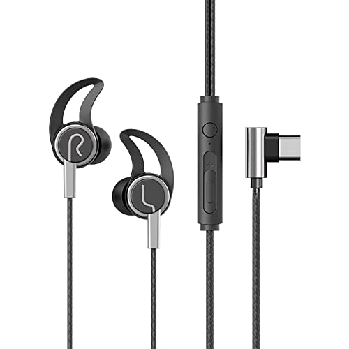 マイク付きゲームイヤホン,取り外し可能なデュアル マイク付きインイヤー有線ゲーム イヤフォン | 3.5 インイヤー ノイズ キャンセリング イヤフォン ヘッドフォン、PC 用有線イヤフォン、モバイル