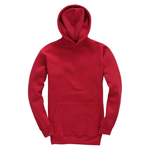Sweat à capuche unisexe pour enfants de 3 à 13 ans, Rouge, 12-13 ans Cover