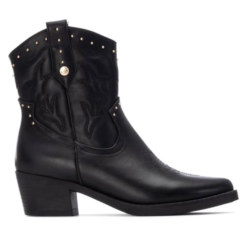 XTI - Botas Camperas Mujer Negro - Calzado Cómodo y Versátil - Moda casual - Modelo 13047201 (Talla 39)