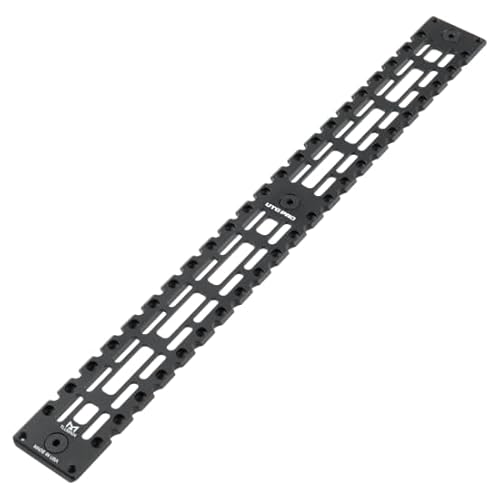 Leapers - Made in USA - MLOK ARCA Rail Compatible with Arca-Swiss RRS Dovetail Tripod Ballhead R-Lock MRAS Quick Release Plate Mount (9 Slots)