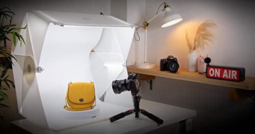 Foldio3 (25inch Lightbox for Product Photography / 25" x 25" / Portable Studio, Dimmable LED Chips, CRI 97+, Background Sheet Included | ORANGEMONKIE | World 1st All-in-one Photo Studio)