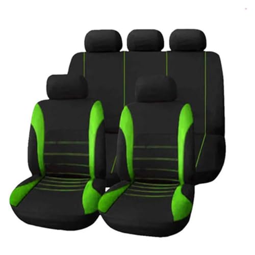 Housses de siège auto universelles 5 places protection durable verte
