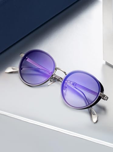 Image of Fashion Sunglasses for Women Metal Frame Round Shades Circular Sunnies(2A409)