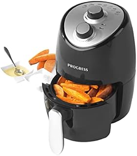 Progress EK2817HPH Go Healthy Hot Air Fryer, Non-Stick Coated Cooking Basket, Adjustable Temperature Control, 30 Minute Timer, Cook Using Little or No Oil, Small & Compact, 2 Litre Capacity, 1000 W