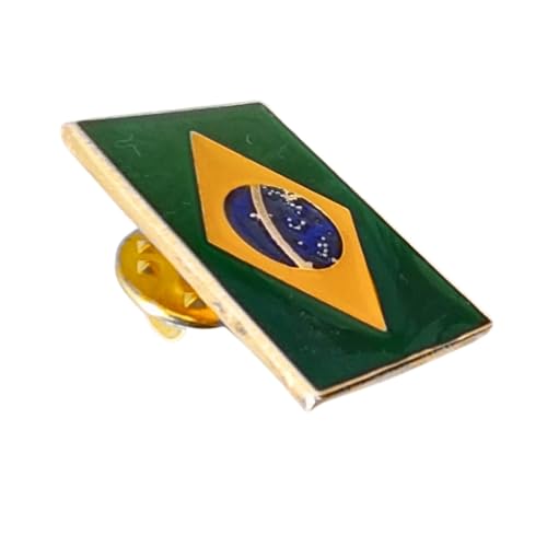 5 UNID DE BOTTONS PIN BROCHE BANDEIRA DO BRASIL