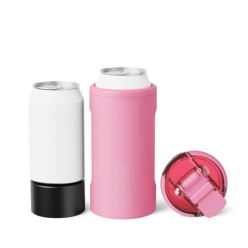 Image of BruMate Hopsulator Trio 3-in-1 Insulated Can Cooler for 12oz / 16oz Cans + 100% Leak Proof Tumbler with Lid | Insulated for Beer, Soda, and Energy Drinks