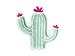 Luck and Luck Platos de papel con forma de cactus para fiestas, 6 unidades