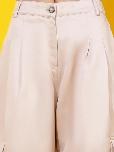 Image of KOTTY Women's High Rise Relaxed || Straight || Joggers Fit Cargo's for Pants || Trousers