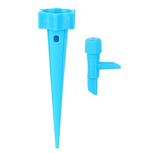 Preisvergleich Produktbild HERCHR 1 Stück Plant Self Watering Spike, einstellbare Durchflussrate Tropfbewässerungssystem Gardening Automatic Watering Device, Kunststoff, Blau