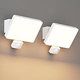【Large spectre d'application】La lumière du spot LED avec détecteur de mouvement est de 3000K agréablement blanc chaud. Convient pour l'extérieur : Terrasse, abri de jardin, garage, carport, cour, allée de cour, entrée, mur, mur de maison, auvent. Branchement direct sur 230V