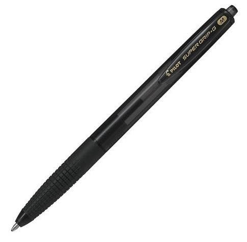 Bolígrafo de bola Pilot Supergrip G negro de 1,5 mm para notas profesionales en la oficina