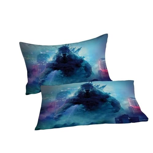 Housse de couette Godzilla 200x200 cm avec taies d'oreiller pour lit double - 7
