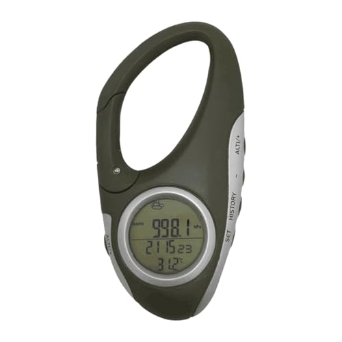 KOMBIUDA Electronic Mountaineering Watch Weather Instrument Outdoor Altimeter Mountaineering Thermometer Carabiner Barometer Handheld Altimeter Thermometer Compass Handheld Thermometer