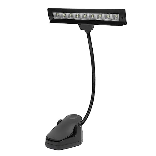 Toddmomy Multifunctional Clip Music Stand Light Led Reading Lamp for Piano and Guitar USB Rechargeable Feature for Musicians and Readers