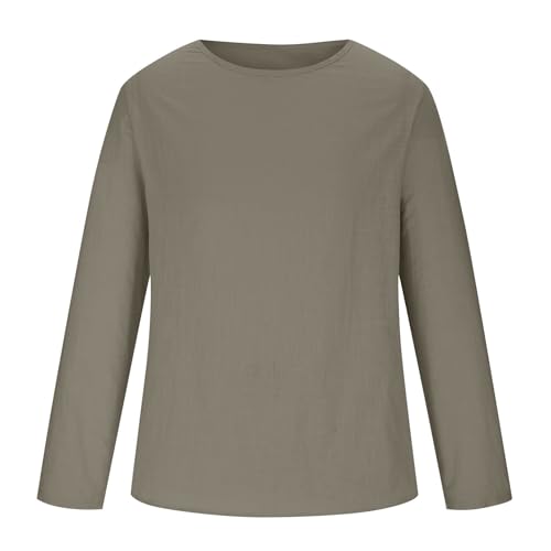 Long Sleeve Crew Neck T Shirts for Men Solid Color Casual Undershirt Lightweight Quick Dry Work Tee Shirt Pullover 20254
