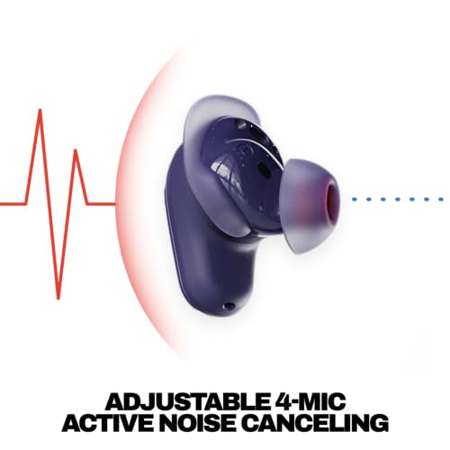 Image of Skullcandy Method 360 ANC Wireless Earbuds, Sound by Bose, Bluetooth Headphones, Premium Noise Cancelling, Up to 40 Hrs Battery, Sweat and Water Resistant, Microphone for iPhone Android - Future