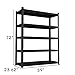 Havemies Heavy Duty Garage Storage Shelves 59 Inch Wide - Commercial Grade Metal Rack with 5 Removable Dividers, Holds Tools, Equipment & Bulk Supplies