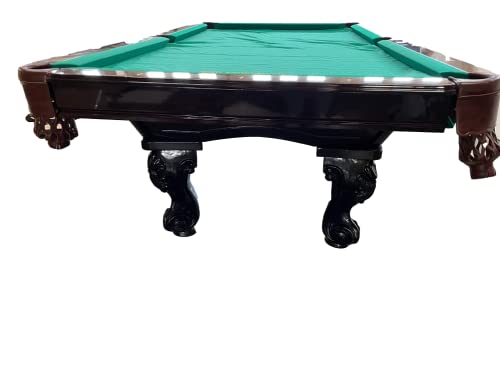 8 Ft. Tunierpoolbillard Billardtisch Pool Modell Winston Nr.:26 Billard mit 3cm starken Schieferplatten Tuchfarbe grün Gestellfarbe Nussbaum – Bild 4