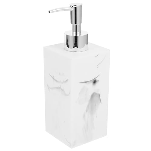 Abaodam 大理柄ソープディスペンサー 手動ポンプ式 シャンプーボトル ローション ハンドソープ対応 バスルーム キッチン用詰め替え容器 抗