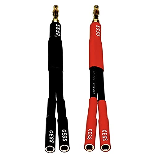 CNCESS CESS-142x2 Banana Plug Splitter 2-in 1-Out, (2-Pack)