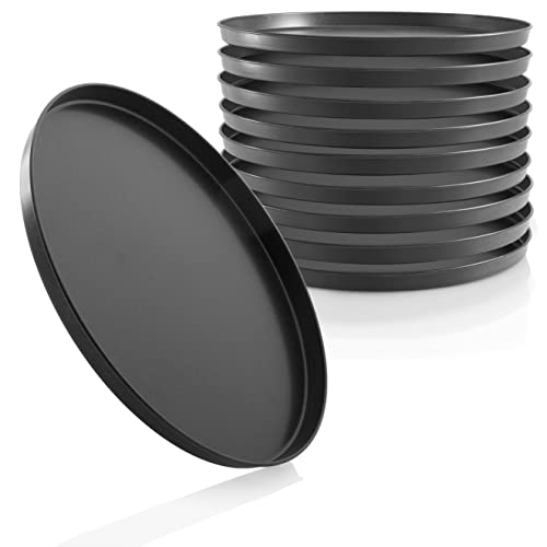 Grizzly Pizzablech rund 28 cm, 10er Set, antihaftbeschichtet, Backblech rund, vielseitig einsetzbar, Made in Germany