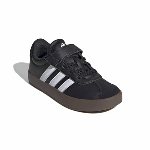 Image of adidas Unisex-Kids VL Court 3.0 Elastic Lace, Black /White /Black, 3