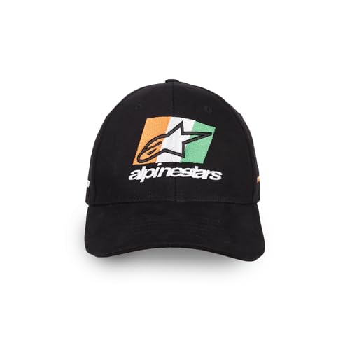 Image of TVS Racing x Alpinestars Cap � 100% Cotton Twill, Breathable & Skin-Friendly Fabric, 6-Panel Design, Adjustable Metal Buckle Closure, Flexible Peak for Sunshade, and Embroidered Branding