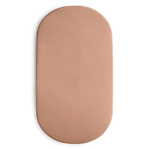 Image of mushie Stretchy & Soft Bassinet Crib Sheet | Fitted 16" x 30" (Natural)